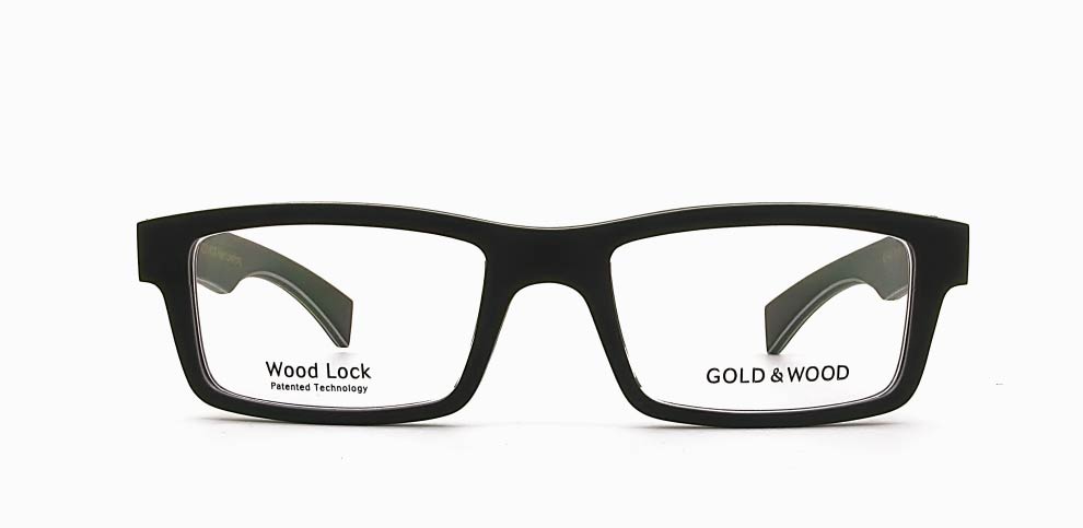 lunettes gold et wood 1